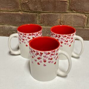 Ceramic Season Of Love Heart Mugs Set of 3 NEW